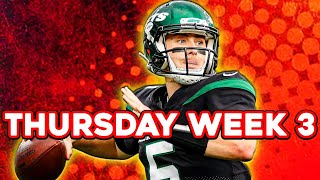 NFL DraftKings Picks  FanDuel NFL Week 3 Thursday Night Football TNF Showdown [upl. by Anala]