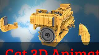 Caterpillar Engine 3D Animation [upl. by Drawyeh]