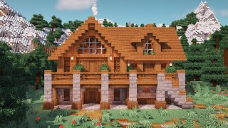 Minecraft Tutorial  How to Build a Cozy Cabin [upl. by Boycey]