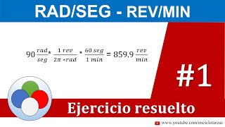 Conversión de radianes por segundos a revoluciones por minutos RADSEG REVMIN [upl. by Yalcrab]