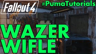 FALLOUT 4 Unique Weapons Guide  How to get the Wazer Wifle Laser Rifle PumaTutorials [upl. by Ahsakal688]