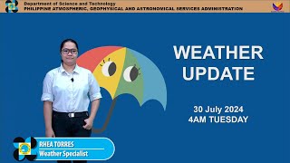 Public Weather Forecast issued at 4AM  July 30 2024  Tuesday [upl. by George]