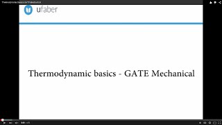 Thermodynamic basics  Macroscopic and Microscopic view GATE Mechanical Engineering lectures 2016 [upl. by Destinee549]