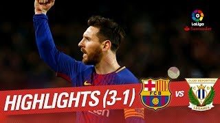 Resumen de FC Barcelona vs CD Leganés 31 [upl. by Ellekcim14]