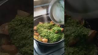 Parora ki bhaji Soybeanfoodcookingyoutubeshorts cooking food lunchmenu parora bhaji soybean😋 [upl. by Ajssatsan30]