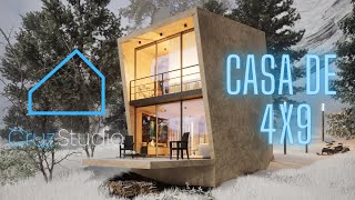 Tiny House casa de 4x9 Twinmotion [upl. by Eelyr]