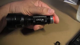 Ultrafire Flashlight Cree simple repair [upl. by Poucher689]