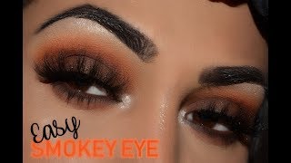 Easy Brown Smokey Eye Tutorial  Morphe 350 Palette [upl. by Rehpotsirhcnhoj]