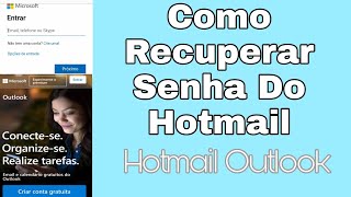 Como Recuperar Senha do Hotmail Passo a Passo Hotmail Outlook [upl. by Nojid]