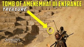 How to get the Treasure at the Entrance of Tomb of Amenemhat III  Loot Location  AC Origins [upl. by Ahsea297]