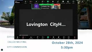 City of Lovington  City Commission Meeting  10282024 [upl. by Ymar]