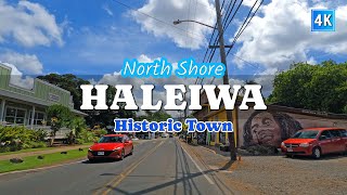 North Shore of Oahu Island ⛱️ Haleiwa Historic Town 🌴 Hawaii 4K Driving [upl. by Strade]