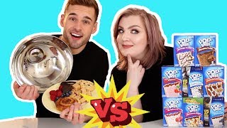 POP TARTS VS REAL FOOD CHALLENGE [upl. by Nuahsak]