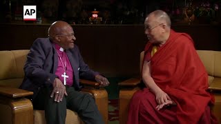 Dalai Lama and Archbishop Desmond Tutu embark on Mission Joy [upl. by Lleihsad]