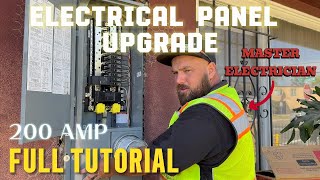 Electrical Panel Upgrade  EASY 200 AMP Main Panel Replacement  FULL TUTORIAL By MASTER ELECTRICIAN [upl. by Cerracchio]