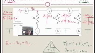 Parallel Circuits Use Watts Law to calculate volts amps and watts [upl. by Farleigh]