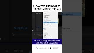 How to upscale 1080P video to 4k in Premiere Pro CC  shorts [upl. by Cameron]