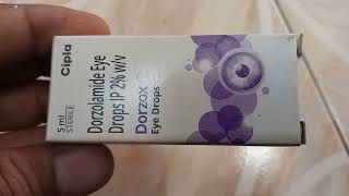 Dorzox Eye Drops  Dorzolamide 2Eye Drops  Dorzox Eye Drops uses Side effects Benefit Review Hindi [upl. by Baiss117]