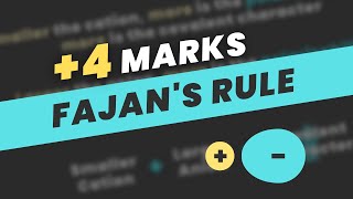 Fajans Rule for JEE Mains 2024  Easy 4 marks 😲 [upl. by Brander]