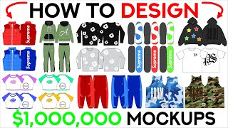 HOW TO DESIGN CLOTHING MOCKUPS FOR YOUR BRAND 2024 WALKTHROUGH [upl. by New]