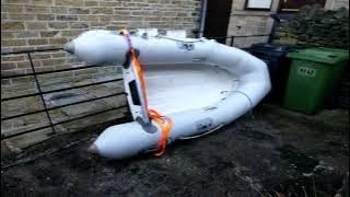 Eps 7 Repairing a tear in my inflatable rib dingy Sailing Kiss Valiant 250D tender [upl. by Artep210]