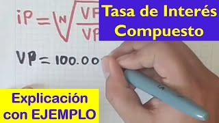 Como calcular la TASA de interés INTERÉS COMPUESTO [upl. by Cronin]