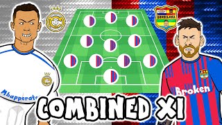 442oons El Clásico COMBINED XI picked by Messi and Ronaldo [upl. by Ybreh]