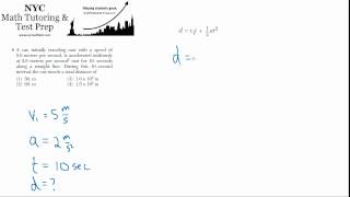 Physics Regents June2012 06  Distance with Constant Acceleration [upl. by Neille578]