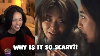 Valkyrae Reacts to Streamer Camp TERRIFYING Trailer [upl. by Bowra]