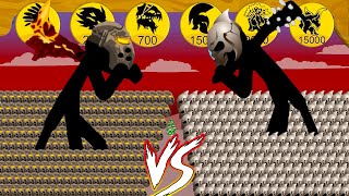 GIANT LEADER 999999 VS GIANT BOSS ZOMBIE RISER CRAWLER 99999 STICK WAR LEGACY HD [upl. by Peery394]