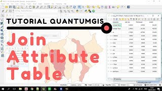 Tutorial QGIS Cara Melakukan Join Attribute Table Menggabungkan Tabel Atribut [upl. by Nolahp]