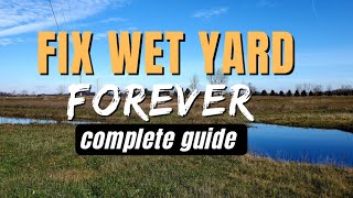 GUARANTEED How to SOLVE Wet Yard How to Install a French Drain Do It Yourself or Hire it Done [upl. by Nepets]