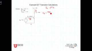 E2 1 Example BJT Calculations Mode of Operation [upl. by Etz82]