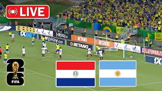 Paraguay vs Argentina Live HD Football I World Cup Qualifier CONMEBOL Full Match Arg vs Par gameplay [upl. by Keyek]