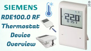 Siemens RDE1000 RF Thermostat Overview  hvac controlsandsystems [upl. by Kila]