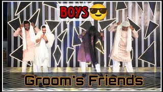 Grooms Best Friends Dance With Theme SHAADI KE SIDE EFFECTS Friends Funny dance at wedding [upl. by Ggerg215]