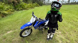 8 YEAR OLD RIDES HIS YAMAHA TTR110 DIRTBIKE amp GOES ON A MILITARY MISSION😂😭 [upl. by Cindi106]