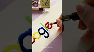 Lettering Google logo shorts nhuandaocalligraphy lettering [upl. by Ashton846]