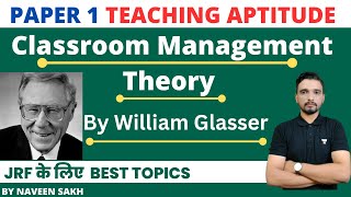 Classroom Management Theory by William Glasser  Teaching Aptitude by Naveen Sakh  NET SET CTET TET [upl. by Kuth]