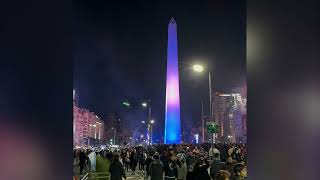 Celebrating Victory Argentina Wins Copa America 2024 at the Obelisco [upl. by Donalt]