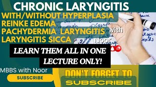 chronic laryngitis  Reinkes edema  pachydermia laryngitis  doctorsplaceacademy [upl. by Mikey618]