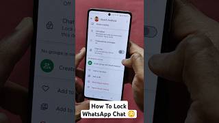 How To Lock WhatsApp Chat 😳 [upl. by Shulamith]