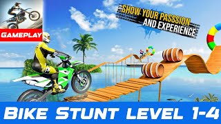 Stunt Bike Extreme Gameplay  Level 14  Android IOS [upl. by Arihsaj619]