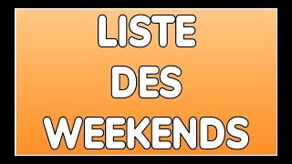 REMPLISSAGE AUTOMATIQUE SELON LISTE DES WEEKEND CALENDRIER PERSO  DOCTEUR EXCEL [upl. by Annerahs]