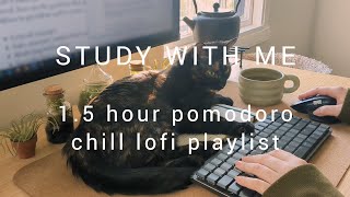 15 HOUR STUDY WITH ME  chill lofi palylist  pomodoro 255 [upl. by Ydak]