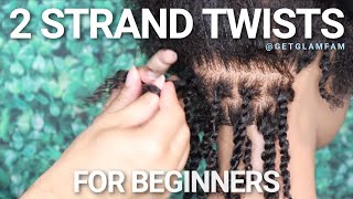 How to do 2 strand twists for beginners [upl. by Layney]