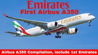 EMIRATES  First Airbus A350  Exclusif Footage from Toulouse include First Flight and smoky RTO [upl. by Corine]