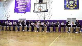 SHS Percussion Trash Can Band Playing quotLidsquot [upl. by Mohandis]