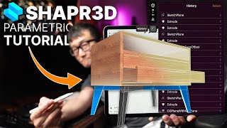 Furniture Design in Shapr3D Using PARAMETRIC MODELING  CAD Modeling For Woodworkers [upl. by Chandless]