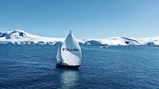 SY Admiral Bellingshausen in Antarctica 4K Drone Footage [upl. by Atokad]